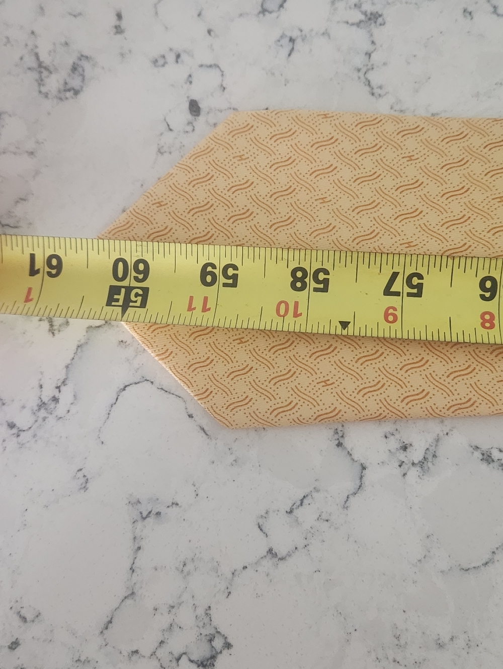 Hermes H Pattren Tie Silk Butter Yellow 7855 UA France Formal Faconnee Initial H - Picture 7 of 10